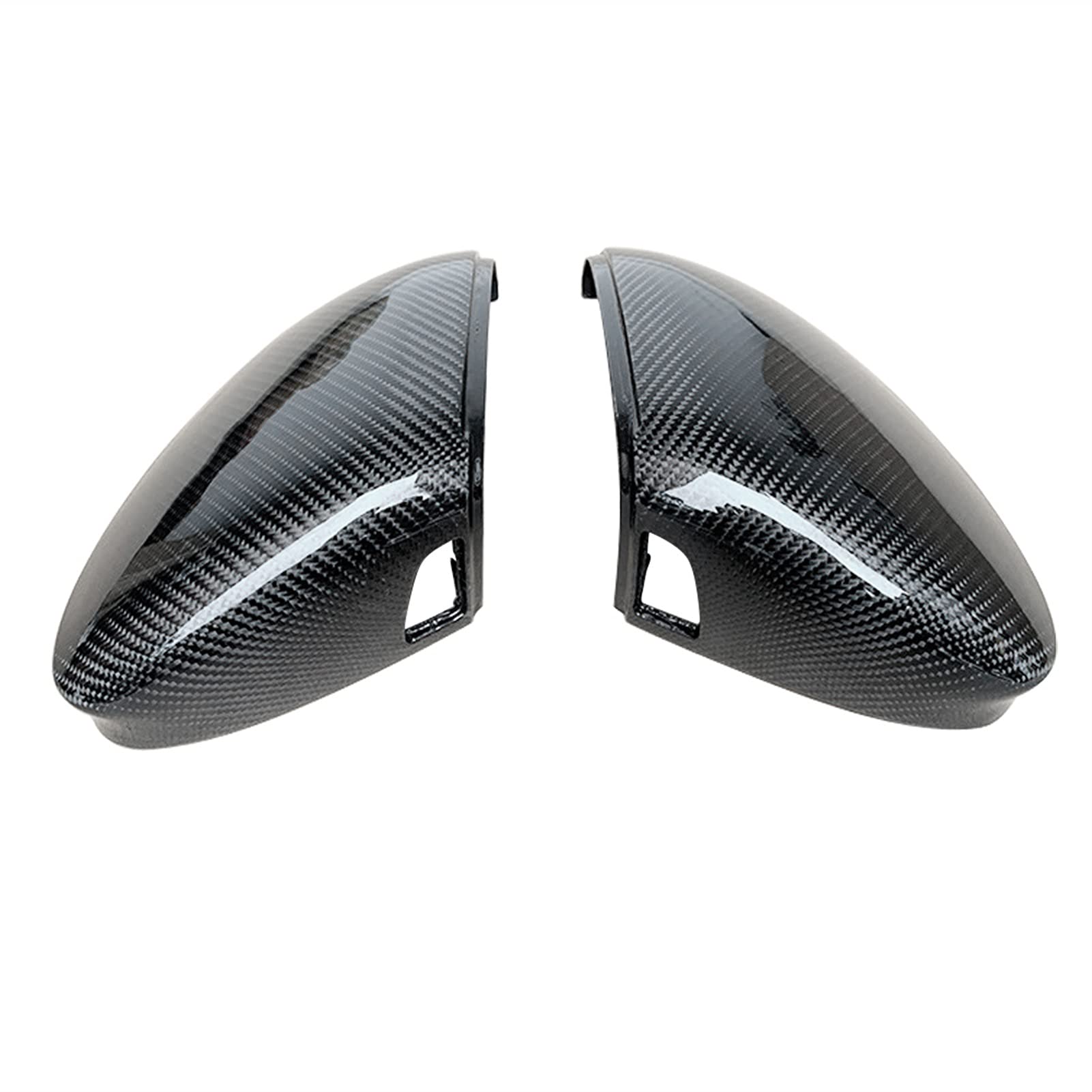 ZAPYVET Hellschwarzes Rückfahrgehäuse, for VW, for Golf 8 MK8 VIII 2020 2021, Spiegelabdeckkappe mit Spurhalteassistent, Auto-Außengehäuse Autospiegelabdeckungen(with Side Assist 1) von ZAPYVET