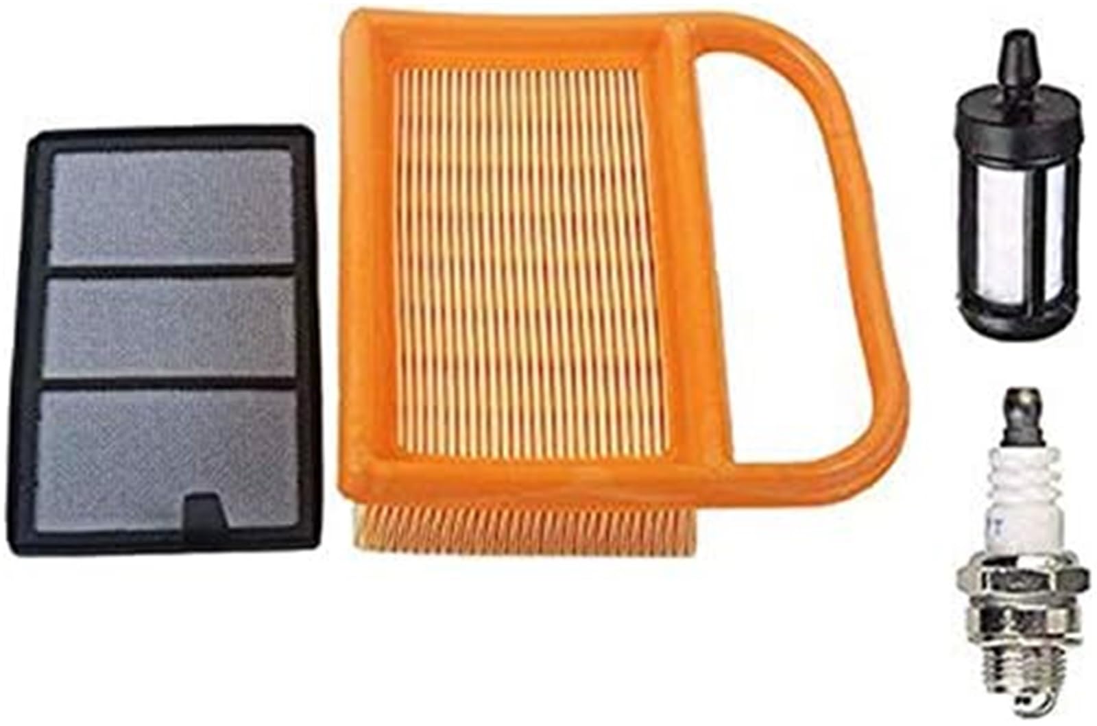 ZAPYVET Kompatibel mit Luftfilter mit Kraftstofffilter, Zündkerze, for STIHL, TS410, TS410Z, TS420, TS420Z, Betontrennsäge, 4238 120 0600, Tune-Up-Kits (1er-Set)(Black 1 Set) von ZAPYVET