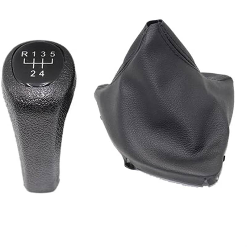 ZAPYVET LHD Left Drive Car Shift Schaltknauf Hebel Gaitor Boot Cover, for, 1 Series E81 E82 E87 E88 Gearstick Gaiter Boot Cover Manual Auto-Schaltknauf(Black 5 Speed Set) von ZAPYVET