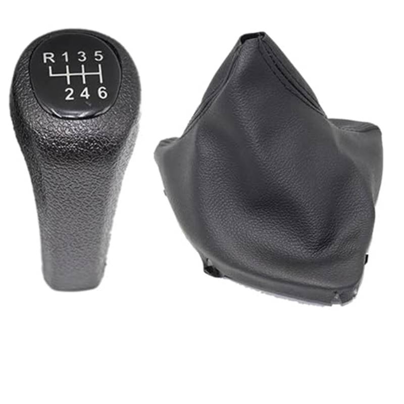 ZAPYVET LHD Left Drive Car Shift Schaltknauf Hebel Gaitor Boot Cover, for, 1 Series E81 E82 E87 E88 Gearstick Gaiter Boot Cover Manual Auto-Schaltknauf(Black 6 Speed Set) von ZAPYVET