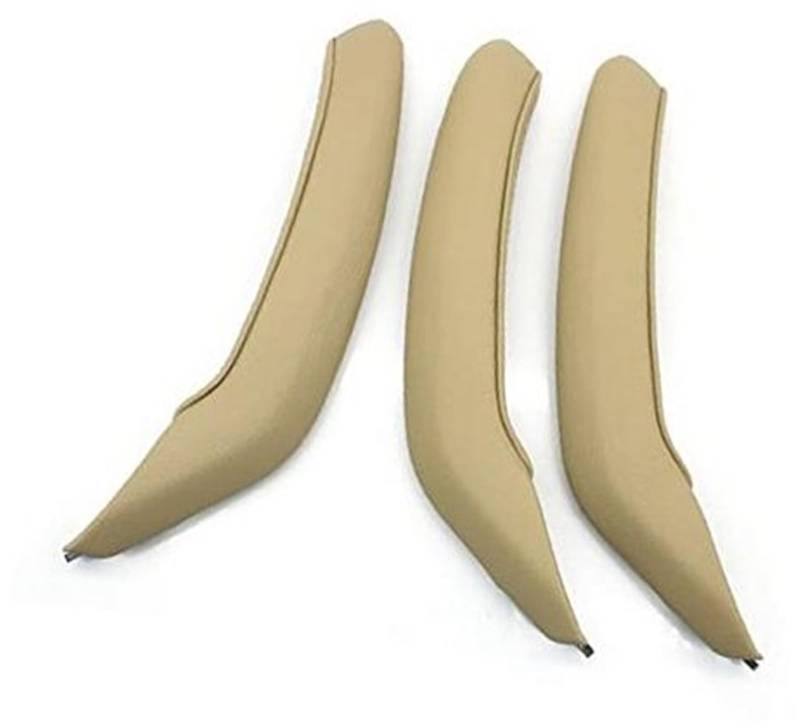 ZAPYVET LHD RHD Auto-Innenraum-Beifahrertür Links rechts Zuggriff Leder-Außenverkleidung, for, X3 X4 F25 F26 2010–2016 Auto-Innentürgriff(Black RHD Beige Set) von ZAPYVET