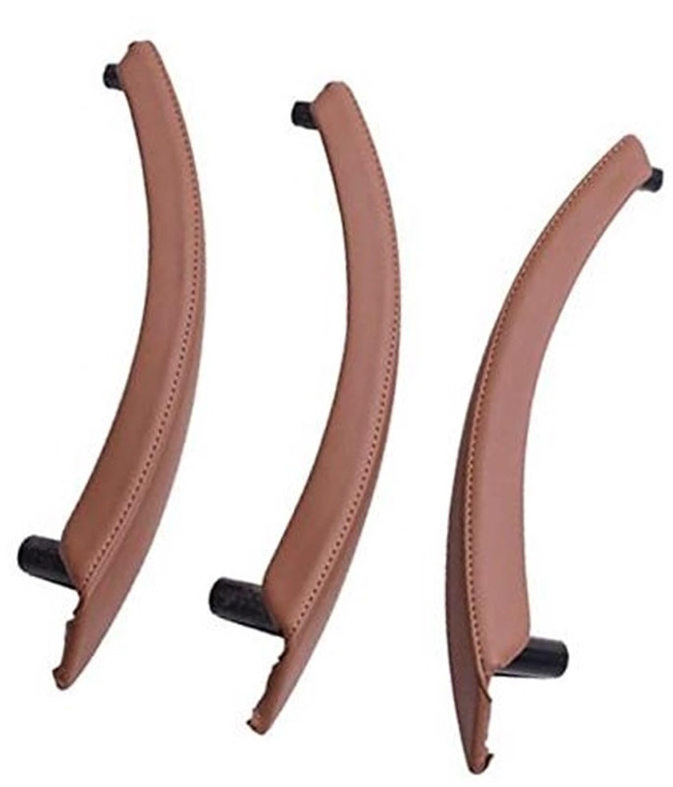 ZAPYVET LHD RHD Links rechts Innen-Beifahrertürgriff-Außenlederbezug-Set, for, X5 X6 E70 E71 2007–2013 Auto-Innentürgriff(Black Sattel Brown) von ZAPYVET