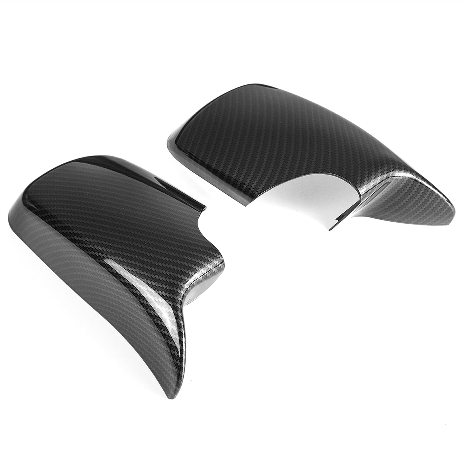 ZAPYVET M3 Sytle Auto Seitentür Rückspiegel Abdeckkappe Ersatz Spiegelabdeckung, for, E46 E39 1998-2005 4Dr 51168238375 51168238376 Autospiegelabdeckungen(Carbon Fiber Look) von ZAPYVET