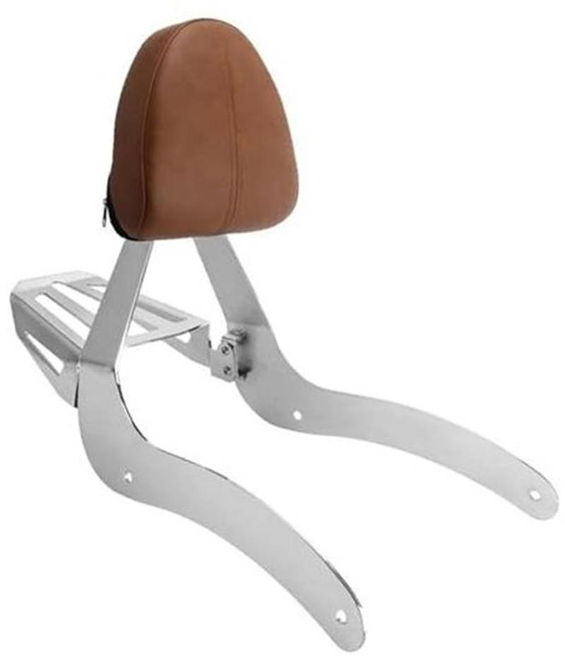 ZAPYVET Motorrad Abnehmbare Rückenlehne Sissy Bar Hinten Gepäckträger Pad Zubehör, for Indian, for Scout 2015-2024, for Scout Sixty ABS 2016-2024 Motorrad-Topcase-Gepäckträger(Silver Brown) von ZAPYVET