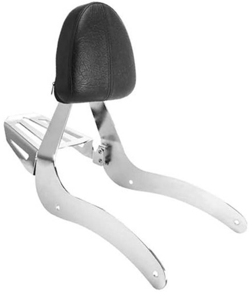 ZAPYVET Motorrad Abnehmbare Rückenlehne Sissy Bar Hinten Gepäckträger Pad Zubehör, for Indian, for Scout 2015-2024, for Scout Sixty ABS 2016-2024 Motorrad-Topcase-Gepäckträger(Silverblack) von ZAPYVET