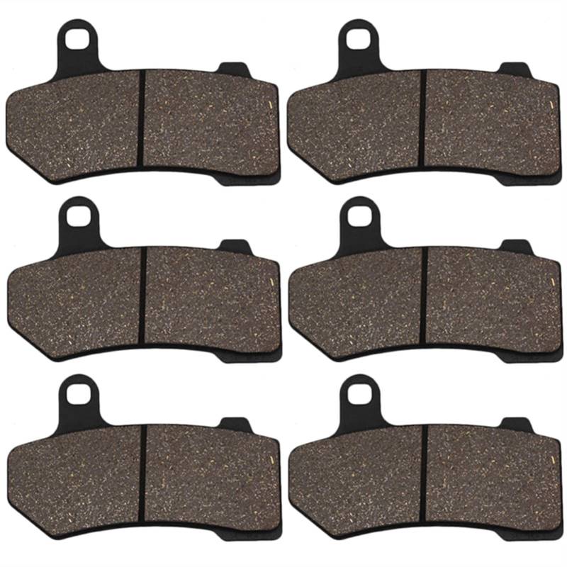 ZAPYVET Motorrad-Bremsbeläge vorne und hinten, for Harley Davidson, VRSCAW V-Rod 2007-2009 V-Rod 2005 2006 VRSCDX Night Rod Special 2007-2011(3pairs) von ZAPYVET