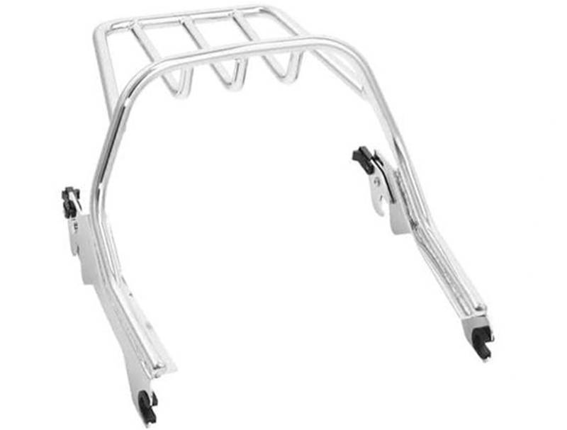 ZAPYVET Motorrad-Gepäckträger for Zwei Personen, for Breakout FXBR, for Fat Boy FLFB 2018 2019, for Fat Boy 114 FLFBS 2022–2024 Motorrad-Topcase-Gepäckträger(Black Chrome) von ZAPYVET