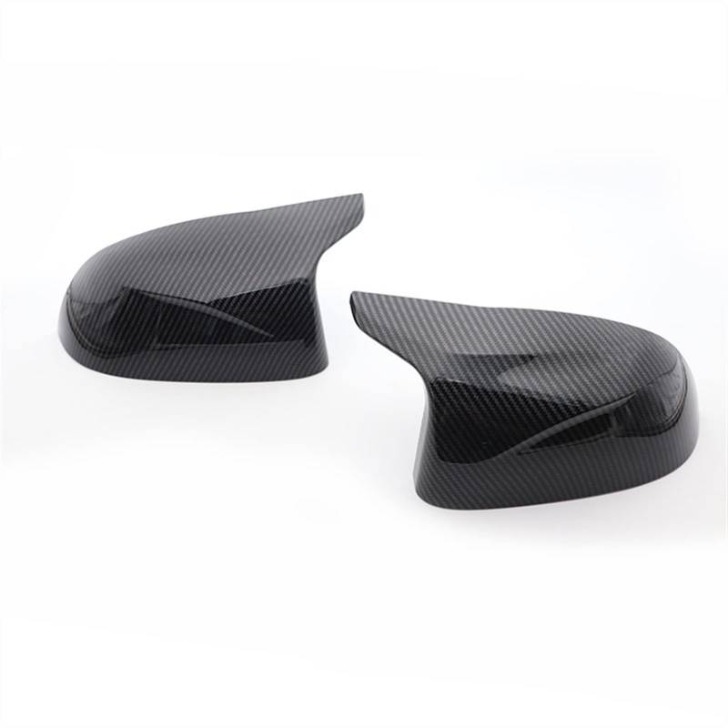 ZAPYVET Rückspiegel-Abdeckkappe, for, F25 X3 F26 X4 F15 X5 F16 X6 2014–2018, Carbonfaser-Look, Schwarz Autospiegelabdeckungen(1 Set Carbon Pattern) von ZAPYVET