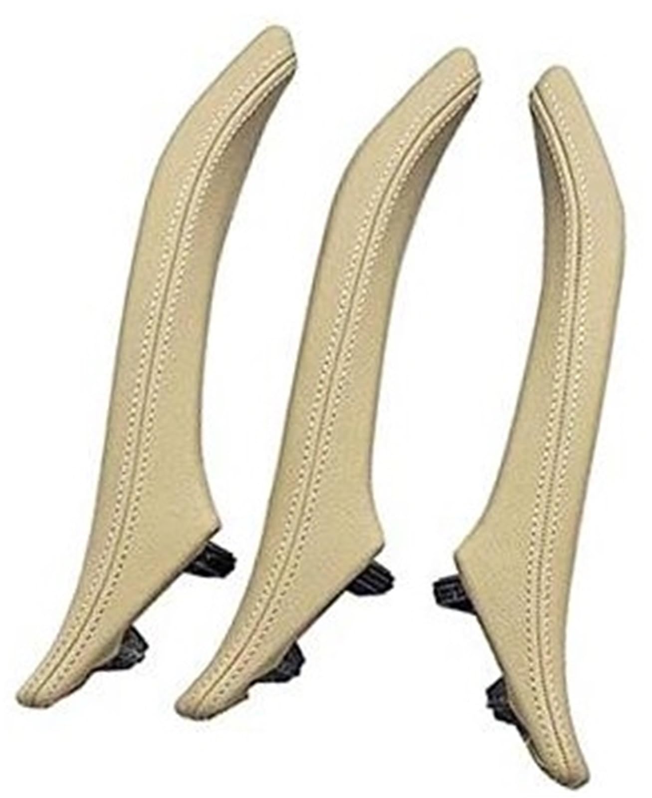 ZAPYVET Satz linker und rechter Innenraum-Beifahrertürgriff aus Leder, for, 5er-Reihe F10 F11 F18 520i 523i 525i 528i 535i Auto-Innentürgriff(Beige) von ZAPYVET