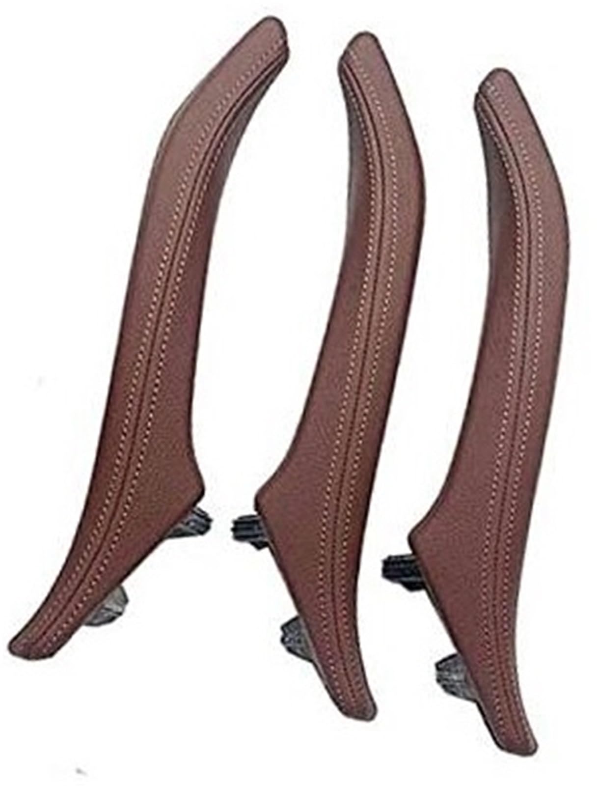ZAPYVET Satz linker und rechter Innenraum-Beifahrertürgriff aus Leder, for, 5er-Reihe F10 F11 F18 520i 523i 525i 528i 535i Auto-Innentürgriff(Red Brown) von ZAPYVET