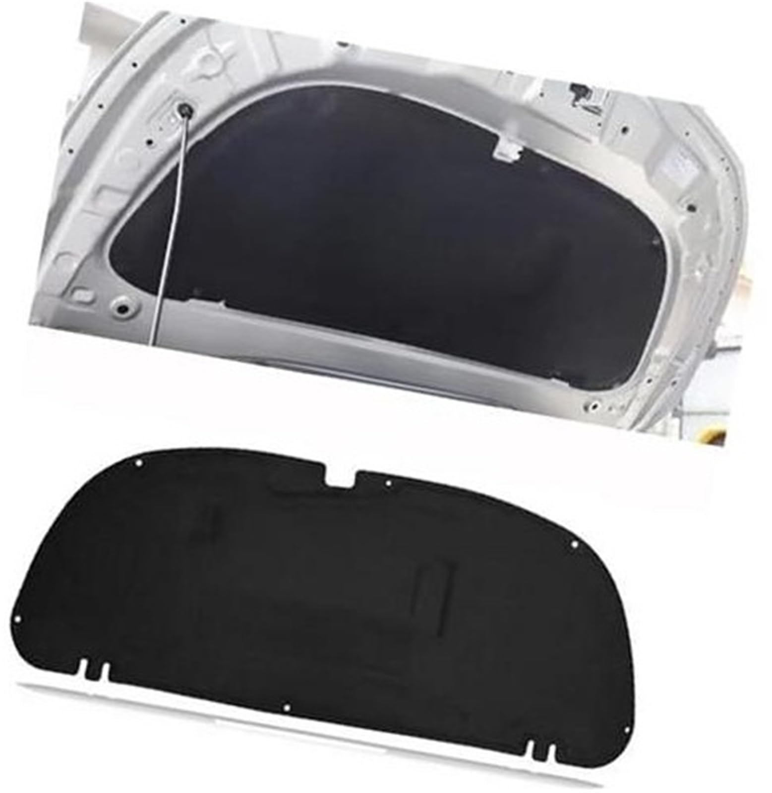 ZAPYVET Schall- und Wärmedämmungsbaumwolle for den Frontmotor, for Toyota, for Corolla, 2019 2020 2021 2022 E210 Isoliermatte für die Motorhaube(Black 1) von ZAPYVET