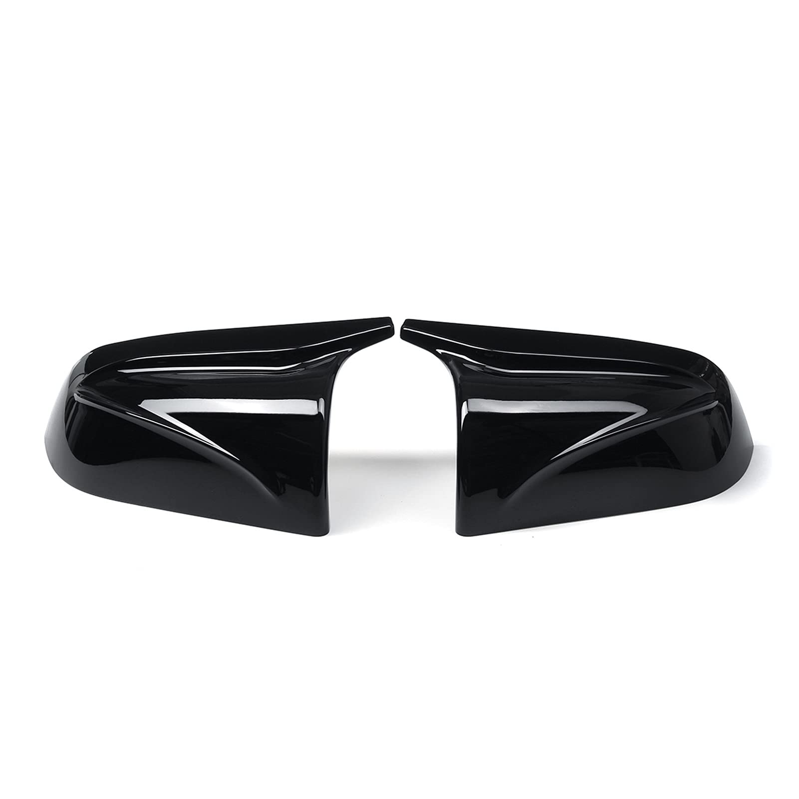 ZAPYVET Schwarze echte Kohlefaser, 2 x Auto-Rückspiegel-Abdeckkappe, Ersatz-Rückspiegelabdeckung, for Tesla, Modell 3 2017 2018 2019 2020 Autospiegelabdeckungen(ABS Glossy Black) von ZAPYVET