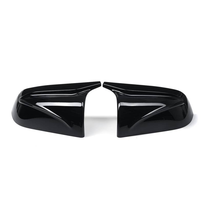 ZAPYVET Schwarze echte Kohlefaser, 2 x Auto-Rückspiegel-Abdeckkappe, Ersatz-Rückspiegelabdeckung, for Tesla, Modell 3 2017 2018 2019 2020 Autospiegelabdeckungen(ABS Glossy Black) von ZAPYVET