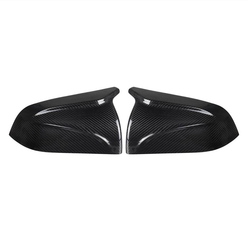 ZAPYVET Schwarze echte Kohlefaser, 2 x Auto-Rückspiegel-Abdeckkappe, Ersatz-Rückspiegelabdeckung, for Tesla, Modell 3 2017 2018 2019 2020 Autospiegelabdeckungen(Real Carbon Fiber) von ZAPYVET
