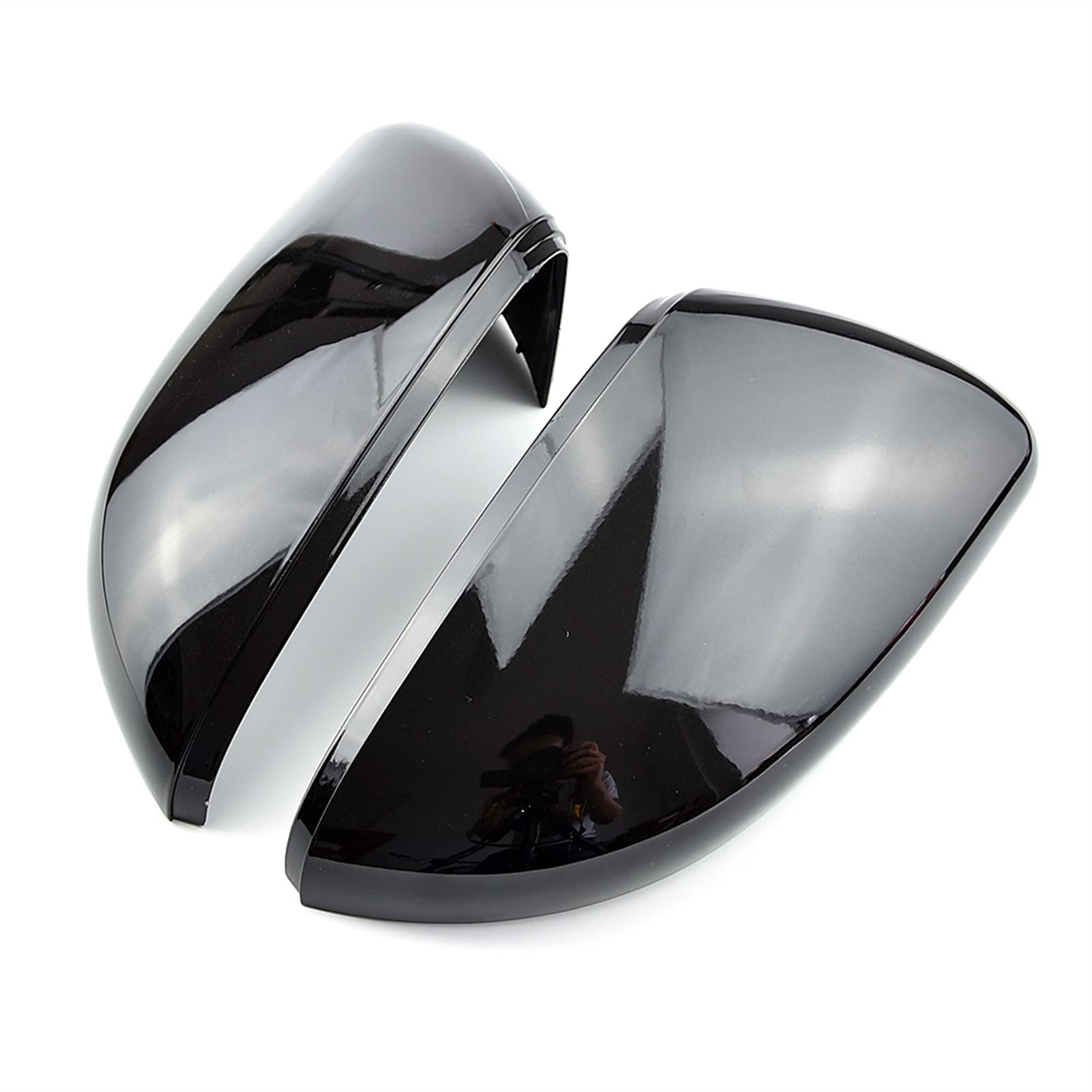 ZAPYVET Seitenspiegel-Abdeckkappen, Rückspiegel-Gehäuseabdeckung, Zierleisten, Kappenschale, for VW, for Golf, 6 MK6 GTI 6 R20, for Golf, 6 R, for Touran Autospiegelabdeckungen(Bright Black) von ZAPYVET