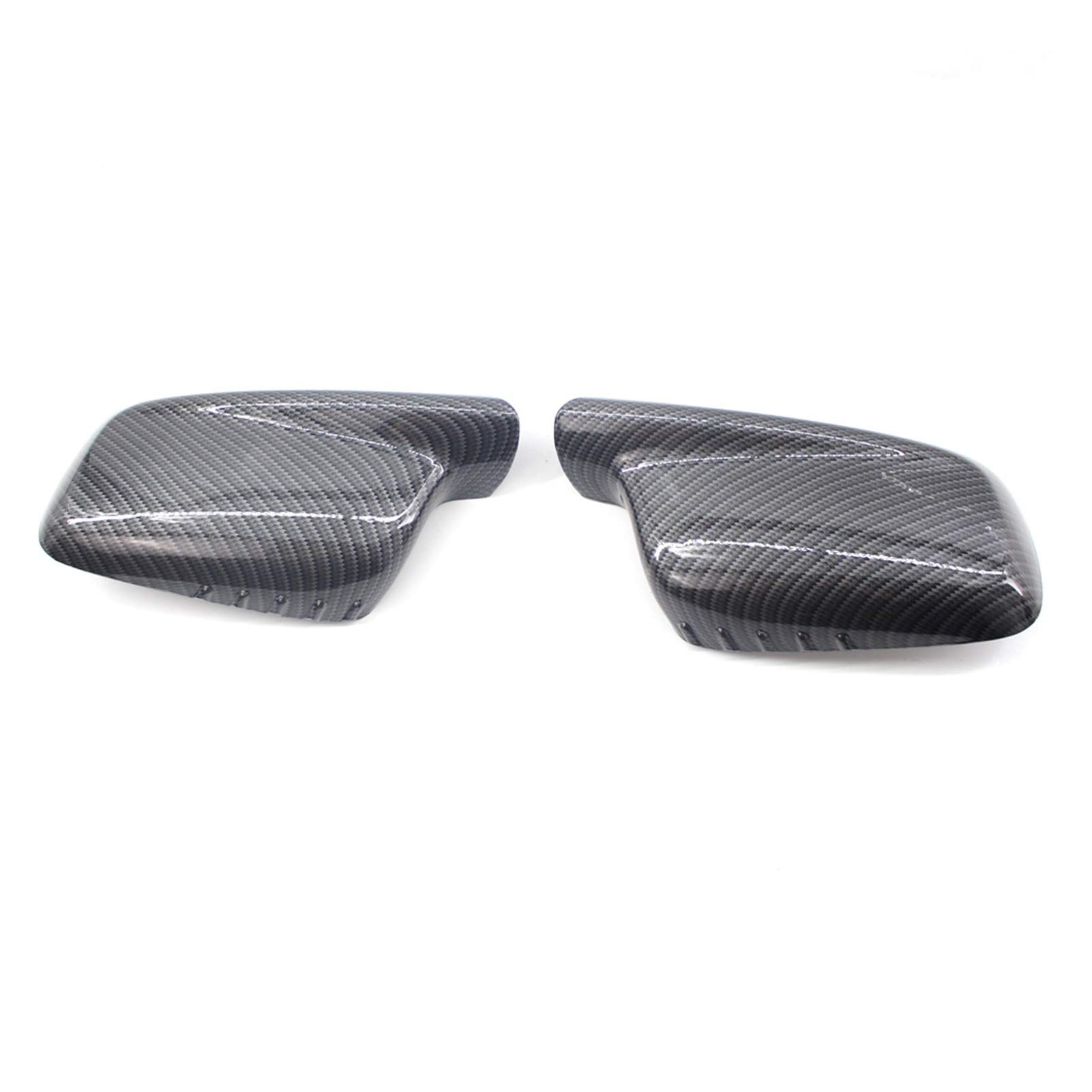 ZAPYVET Seitenspiegelabdeckung aus Karbonfaser in leuchtendem Schwarz, for, 3er 7er E46 E65 E66 E67 745i 750i 760Li 730Li Autospiegelabdeckungen(Carbon Fiber) von ZAPYVET