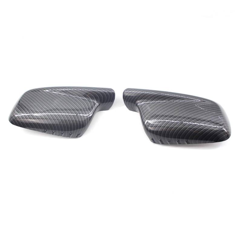 ZAPYVET Seitenspiegelabdeckung aus Karbonfaser in leuchtendem Schwarz, for, 3er 7er E46 E65 E66 E67 745i 750i 760Li 730Li Autospiegelabdeckungen(Carbon Fiber) von ZAPYVET
