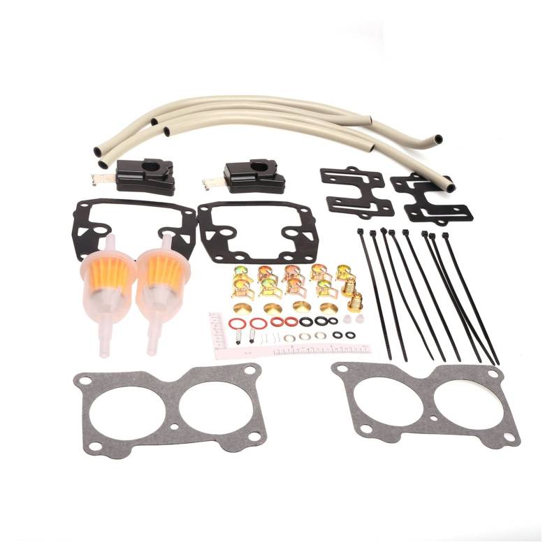 ZAPYVET Vergaser Reparatur Kit 18-7046 439076 Mit Float, for Johnson, for Evinrude Twin Carb Rebuild Kit V4 85 90 100 115 125 140 HP von ZAPYVET