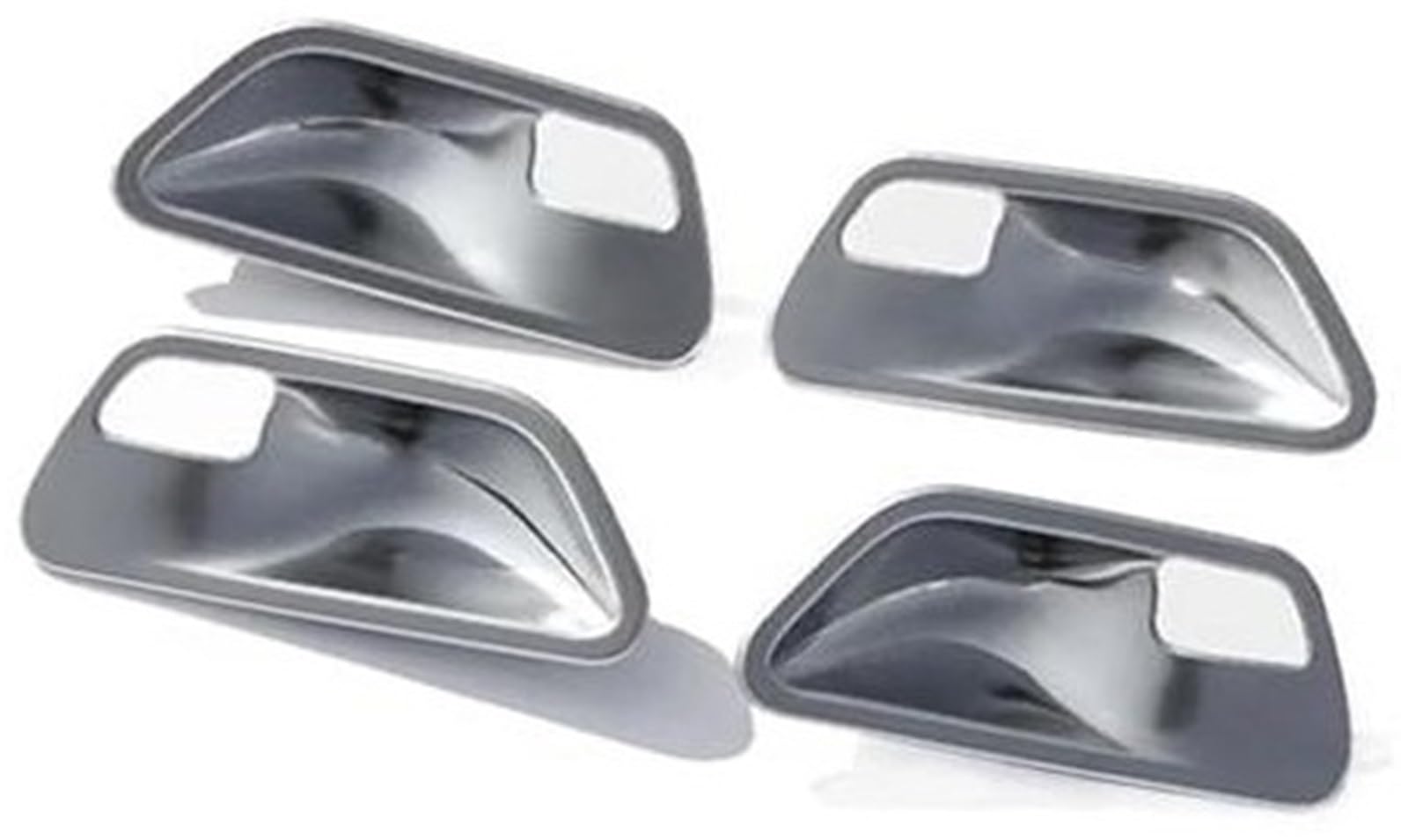 ZAPYVET Zubehör for die Verkleidung der Autoschüsselabdeckung, for, 3er 4er F30 F32 F35 2013 2014 2015 2016 2017 2018 Auto-Innentürgriff(Black 4pcs Silver) von ZAPYVET