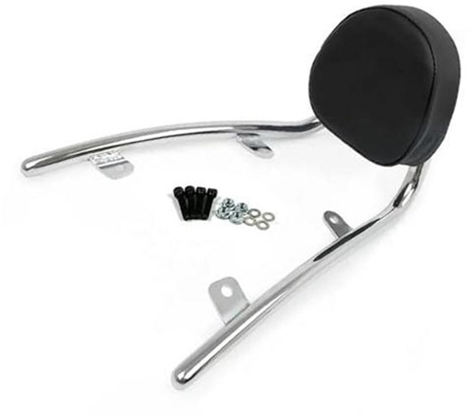 ZAPYVET for Fury VT1300CX VT 1300 CX 2010–2021 Motorrad-Beifahrer-Rückenlehne Sissy Bar mit Gepäckträger-Rückenlehne Motorrad-Topcase-Gepäckträger(Black Chrome) von ZAPYVET