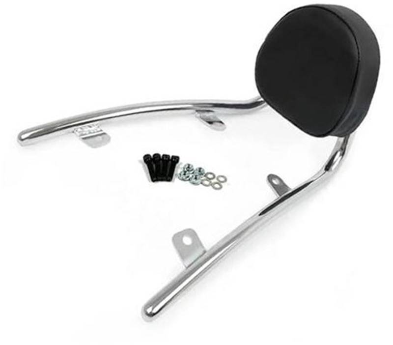 ZAPYVET for Fury VT1300CX VT 1300 CX 2010–2021 Motorrad-Beifahrer-Rückenlehne Sissy Bar mit Gepäckträger-Rückenlehne Motorrad-Topcase-Gepäckträger(Black Chrome) von ZAPYVET