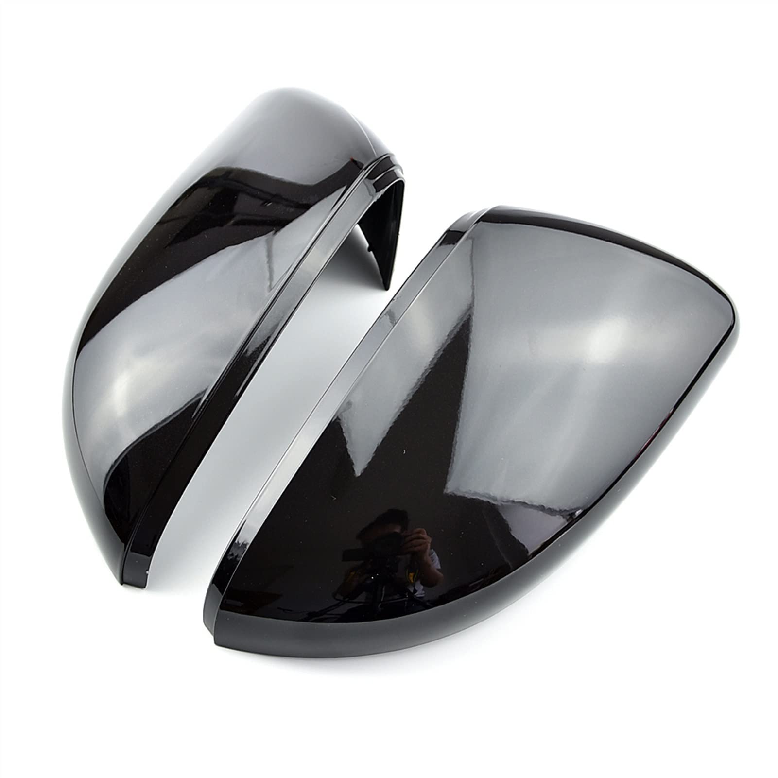 ZAPYVET for Golf, 6 2008–2012, for Touran, 2011–2014, EIN Paar Kohlefaser-Auto-Rückspiegel-Abdeckkappen, Autozubehör Autospiegelabdeckungen(Bright Black) von ZAPYVET