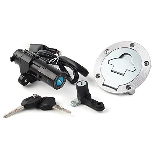 ZAPYVET for YZF-R25 R3 2015-2019 Zündschalter Tankdeckel, for Sitz, Schlossschlüsselsatz Motorradzubehör Motorrad-Zündschalter von ZAPYVET