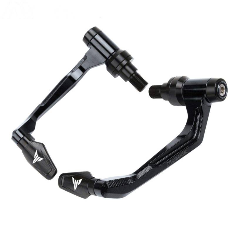 ZAPYVET for Yamaha, for MT07 MT09 MT-10 MT-125 MT-03 MT-01 XSR Lenkergriffe Bremskupplungshebel Schutzfolie und Handgriffe Bar Endkappe Motorrad-Handbremse(Black) von ZAPYVET