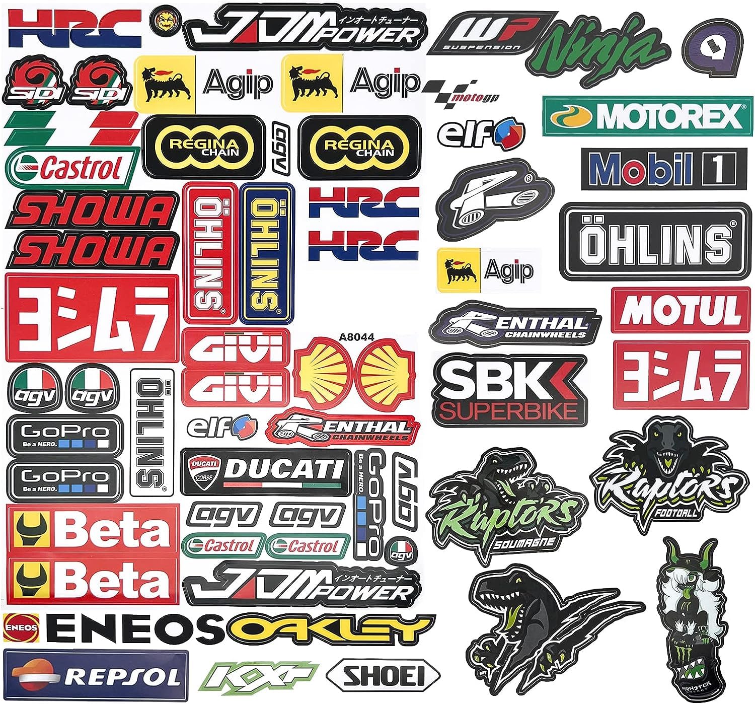 Racing Aufkleber,Motocross Aufkleber,Motorrad Sticker,Sponsoren Sticker Motorrad,für Motorräder,Fahrräder,Computer,Skateboards,Modellautos,Helmschmuck. von ZARADU