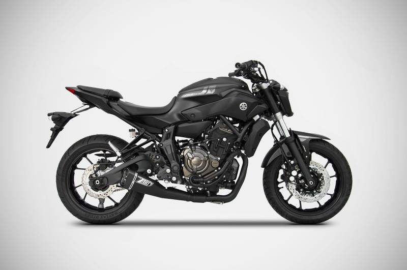 Sport Auspuff Komplettanlage +Kat ZARD Black Yamaha MT-07 / Tracer 700 Bj. 2017-2020 EURO-4 +ABE von ZARD
