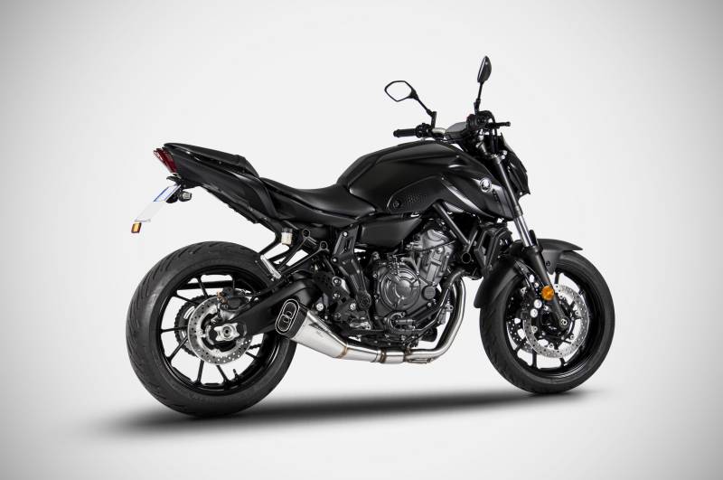 Sport Auspuff Komplettanlage +Kat ZARD Edelstahl Yamaha MT-07 Bj.2020-2023 EURO-5 eintragungsfrei von ZARD