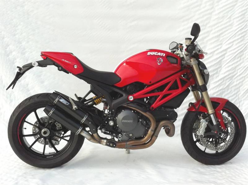 Sport Auspuff ZARD Carbon rund für Ducati Monster 1100 EVO Bj. 2012-2013 +ABE von ZARD