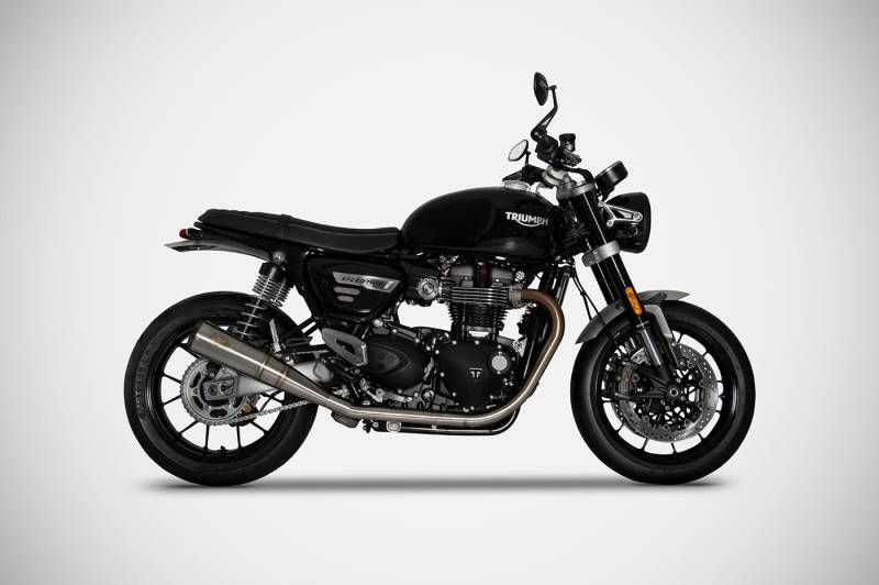 Sport Auspuff ZARD Conical Carbonkappe Edelstahl Triumph Speed Twin 1200 Bj.2021-2023 Typ:DD04 EURO5 von ZARD