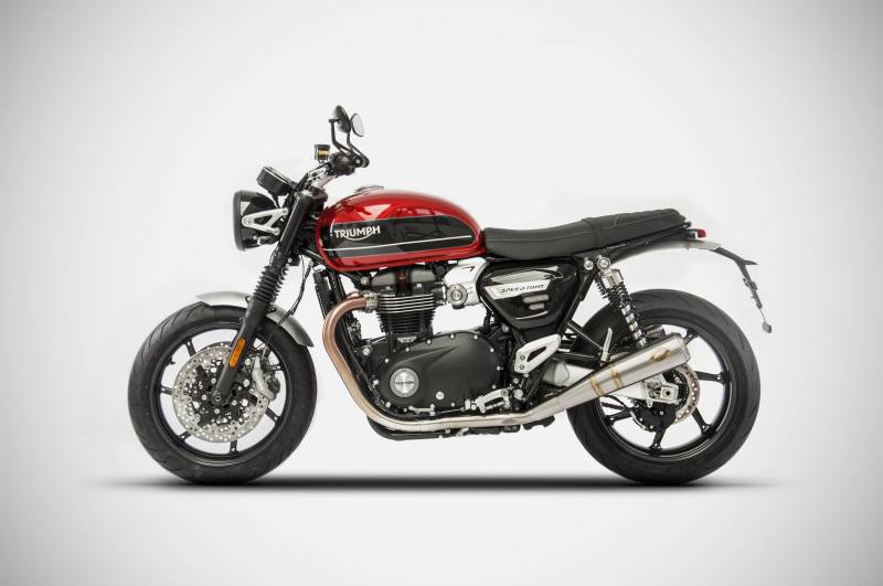 Sport Auspuff ZARD Conical Slip-On Edelstahl Triumph Speed Twin 1200 Bj.2018-2019 Typ:DD01 EURO-4 von ZARD