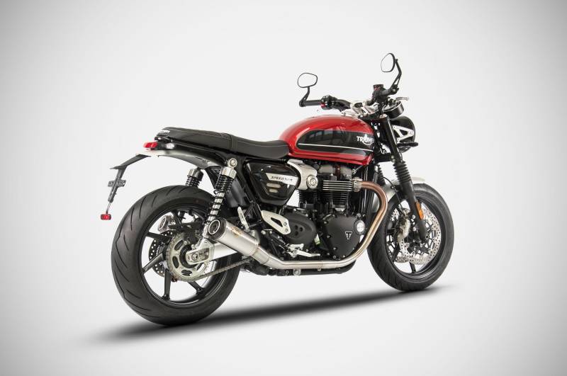 Sport Auspuff ZARD SP-Version +Carbonkappen Triumph Speed Twin 1200 Bj. 2018-2019 Typ:DD01 EURO-4 von ZARD