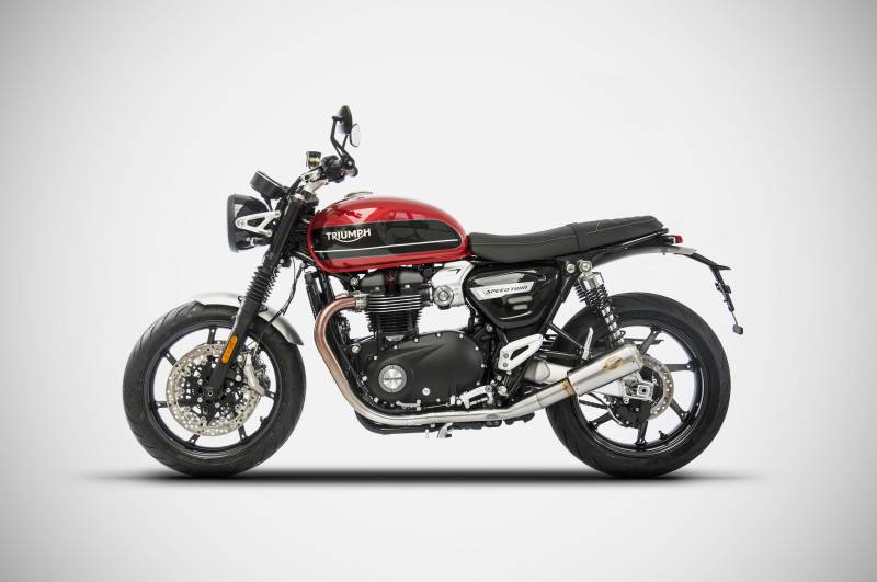 Sport Auspuff ZARD SP Version Slip-On Edelstahl Triumph Speed Twin 1200 Bj.2018-2019 Typ:DD01 EURO-4 von ZARD