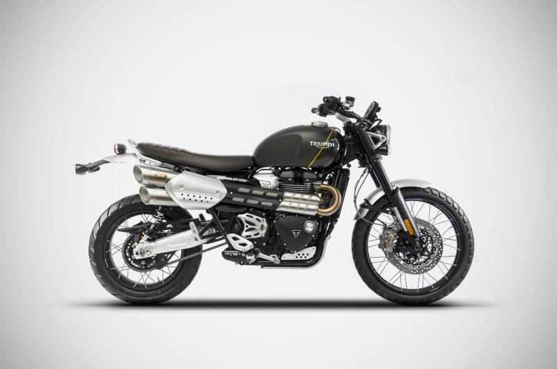 Sport Auspuff ZARD Slip-On Edelstahl Triumph Scrambler XC/XE 1200 Bj. 2021-2023 Typ:DS04 EURO5 +ABE von ZARD