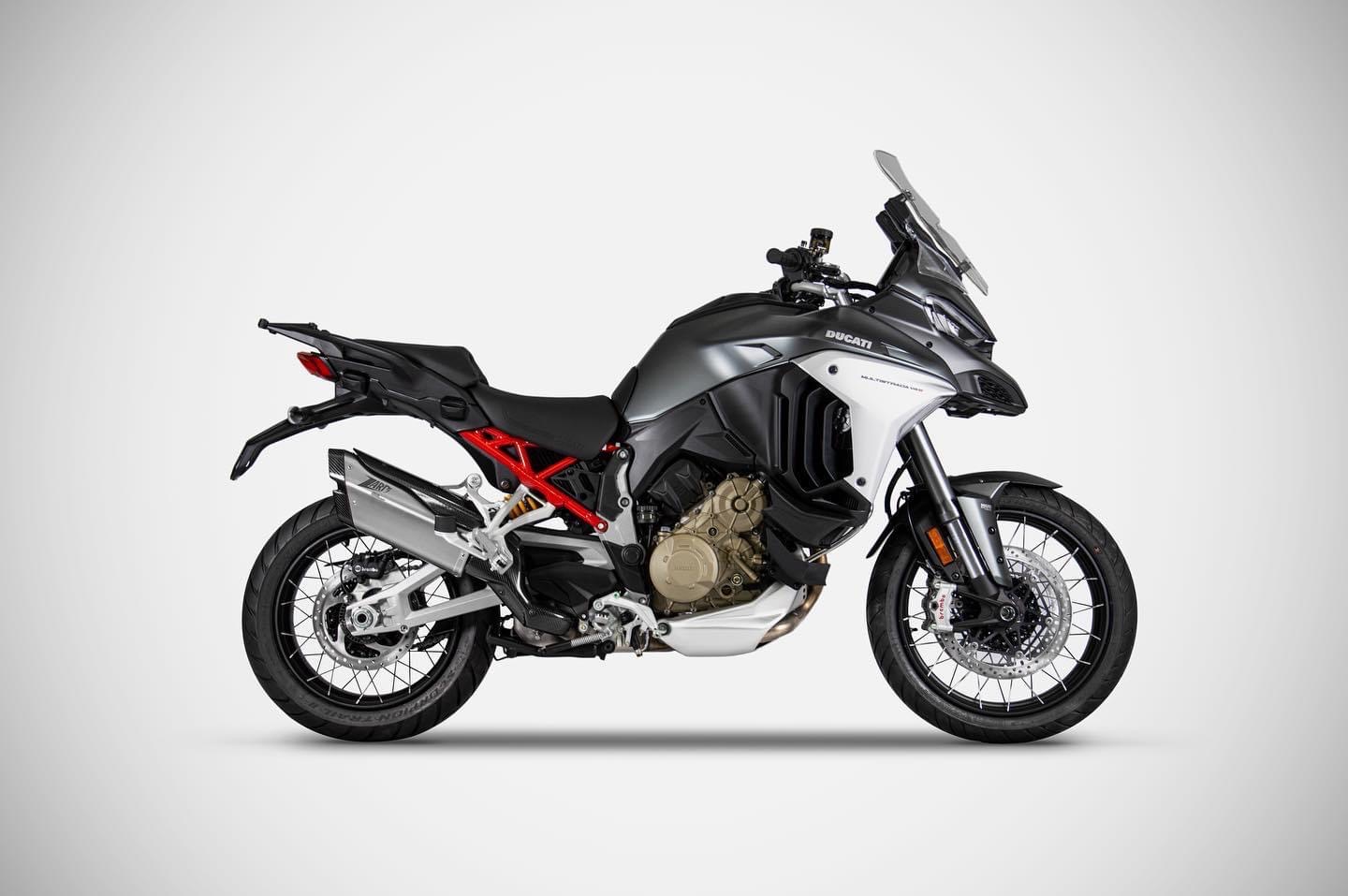 Sport Auspuff ZARD Titan m. Carbonendkappe Ducati Multistrada V4 / V4 S Bj.2021-2023 EURO5 +ABE von ZARD