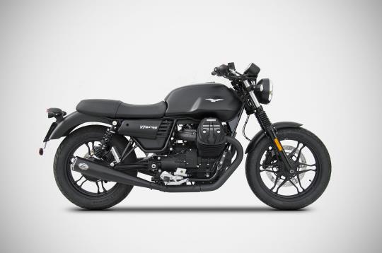 Sport Auspuff ZARD ZUMA Edelstahl BLACK Moto Guzzi V7 III Bj. 2017-2020 EURO-4 eintragungsfrei von ZARD