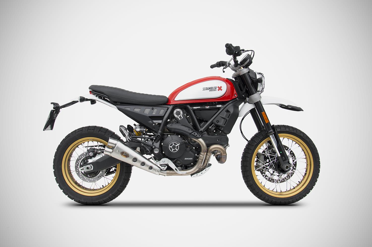ZARD Sport Auspuff +Kat Edelstahl Special Edition Ducati Scrambler Desert Sled 800 Bj.2017-2020 +ABE von ZARD