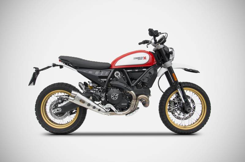 ZARD Sport Auspuff +Kat Edelstahl Special Edition Ducati Scrambler Desert Sled 800 Bj.2017-2020 +ABE von ZARD