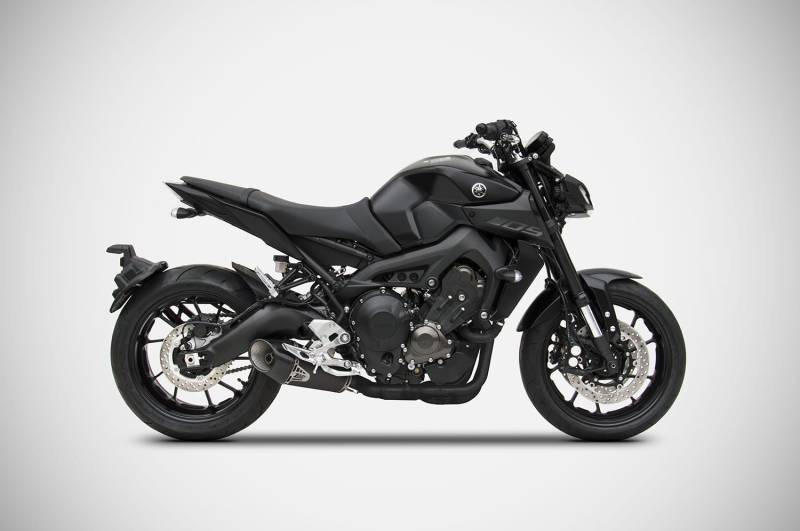 ZARD Sport Auspuff Komplettanlage Edelstahl BLACK Yamaha MT-09 / Tracer 900 Bj.2017-2020 EURO4 +ABE von ZARD