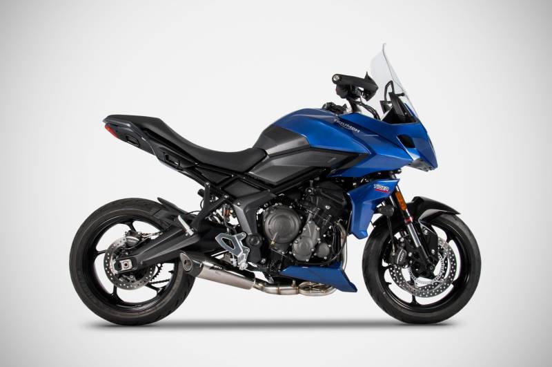 ZARD Sport Auspuff Komplettanlage Edelstahl Carbonkappe Triumph Tiger Sport 660 Bj.2021-2023 EURO-5 von ZARD
