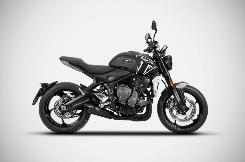 ZARD Sport Auspuff Komplettanlage FULL BLACK Carbonkappe Triumph Trident 660 Bj.2021-2023 EURO-5 von ZARD