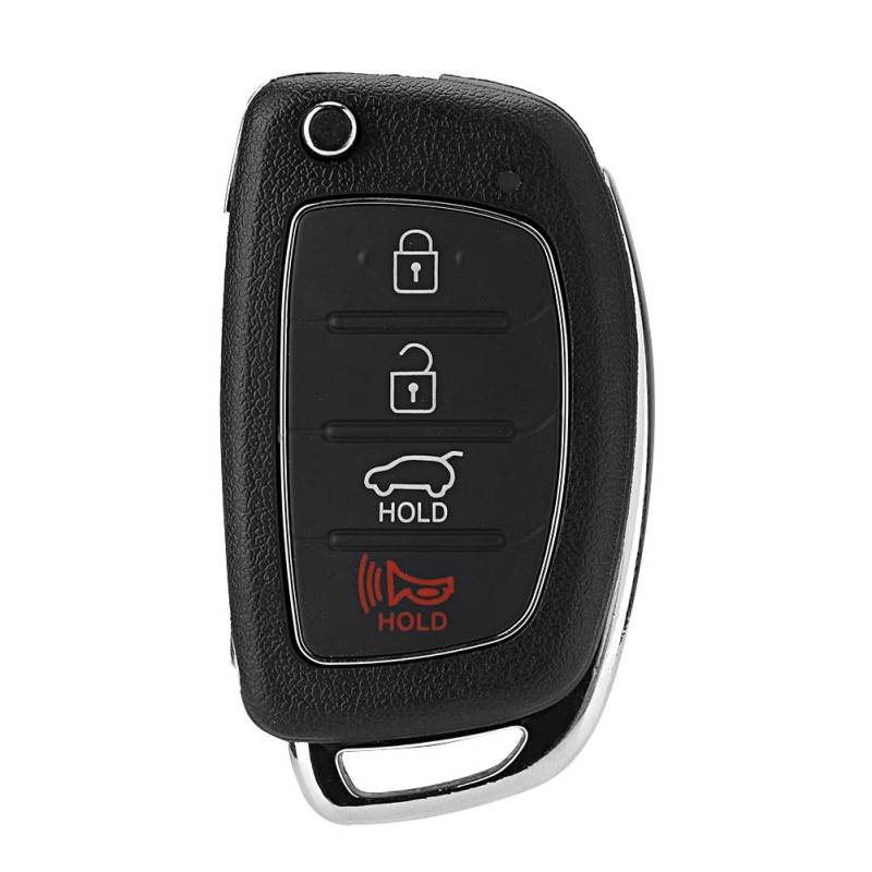 Langlebige Flip 4 -Taste Remote Key FOB -Fallabdeckung für Santa Fe 2013-2014 - Premium -Kunststoffschale für Sichere Passform und Schutz von ZASCHMOY
