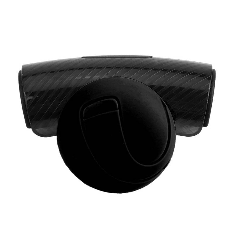 Universeller Lenkradknopf -Kraftgriff Ball Booster Schwarzes Design | Lenkradspinner Zum Einfachen Drehen | Lenkknopf mit Schützender Gummiband für die Sicherheit der Autos (BLACK) von ZASCHMOY