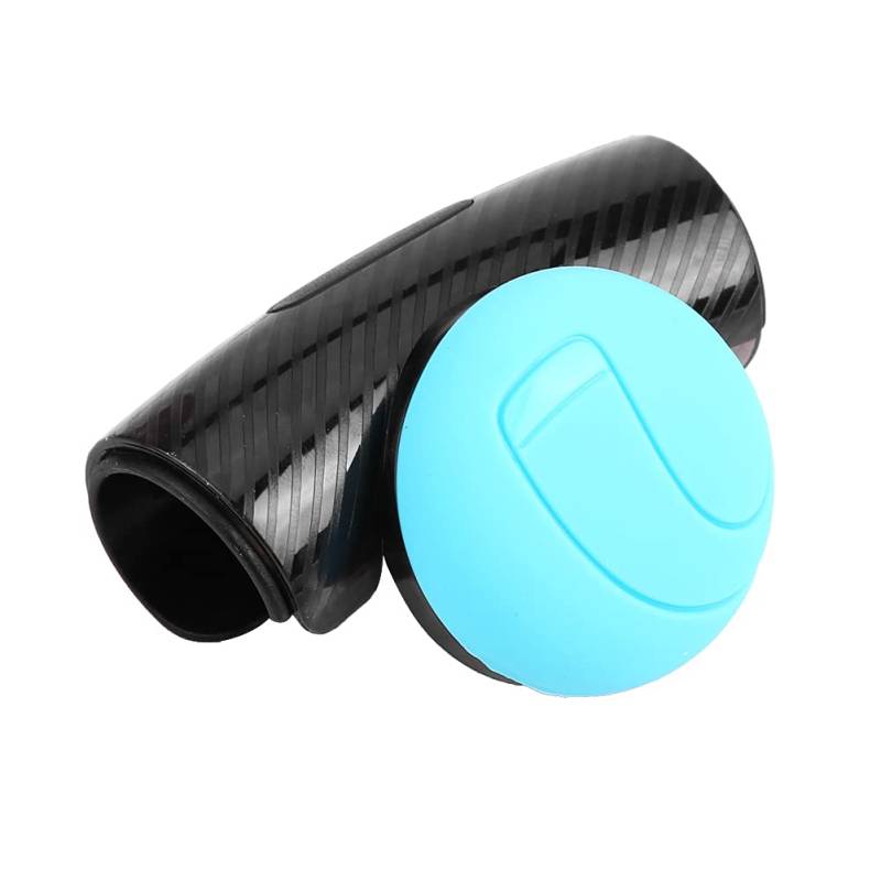 Universeller Lenkradknopf -Kraftgriff Ball Booster Schwarzes Design | Lenkradspinner Zum Einfachen Drehen | Lenkknopf mit Schützender Gummiband für die Sicherheit der Autos (BLUE) von ZASCHMOY
