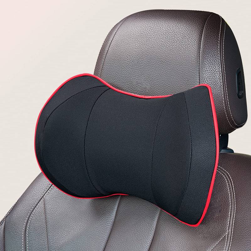 ZATOOTO Auto Kopfstuetze Kissen Memory Foam - Autositz Nackenkissen zum Fahren, Komfortabel, Atmungsaktiv, Schwarz von ZATOOTO
