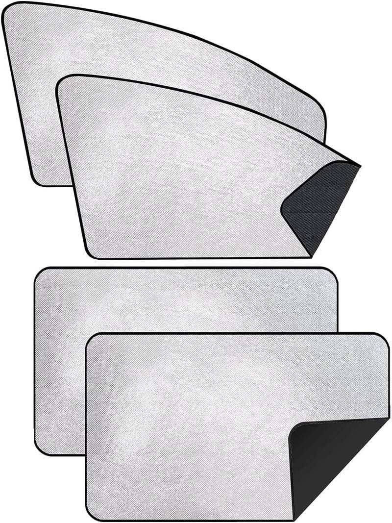 ZATOOTO Sonnenschutz Auto Seitenscheibe - Sichtschutz Fenster, Auto Fenster Verdunkelung, Sonnenschutz Auto Magnetisch, Auto Vorhang mit UV-Schutz, Silber von ZATOOTO