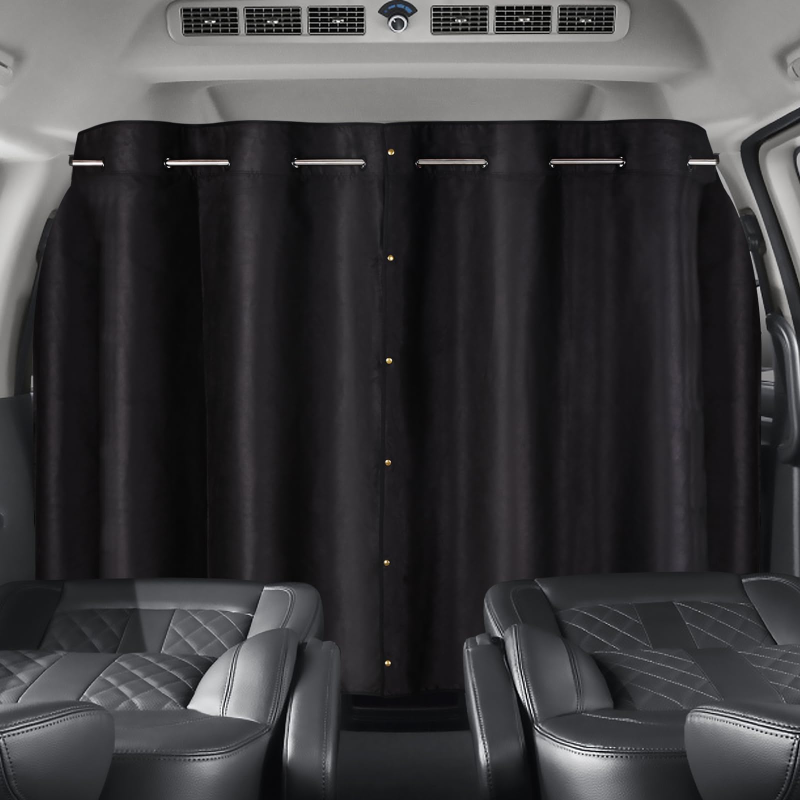 ZATOOTO Auto Sichtschutz Vorhänge, Abnehmbare Camper Auto Vorhang für Reisen Camping Schlafen, Auto Blackout Fenster Verdunkelung Sonnenschutz für die meisten VAN, Verdickter Wildlederstoff, 180*122cm von ZATOOTO